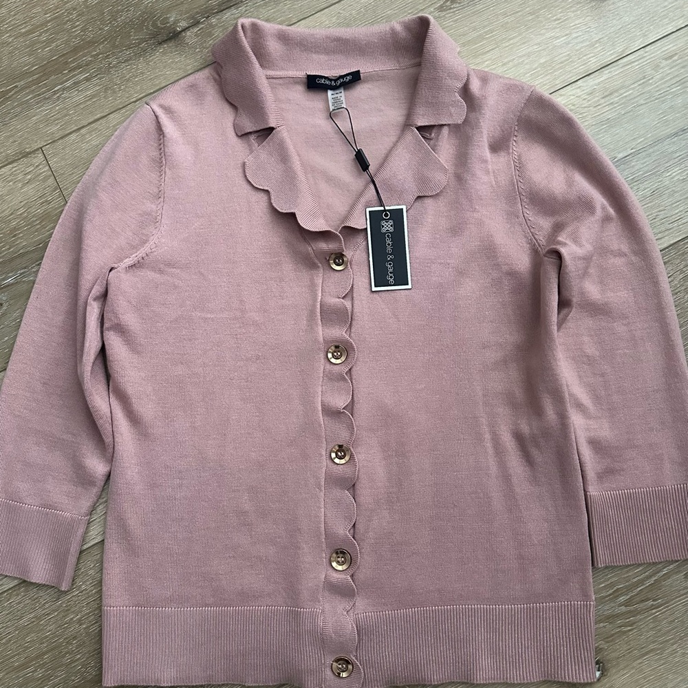NWT Cable and gauge cardigan